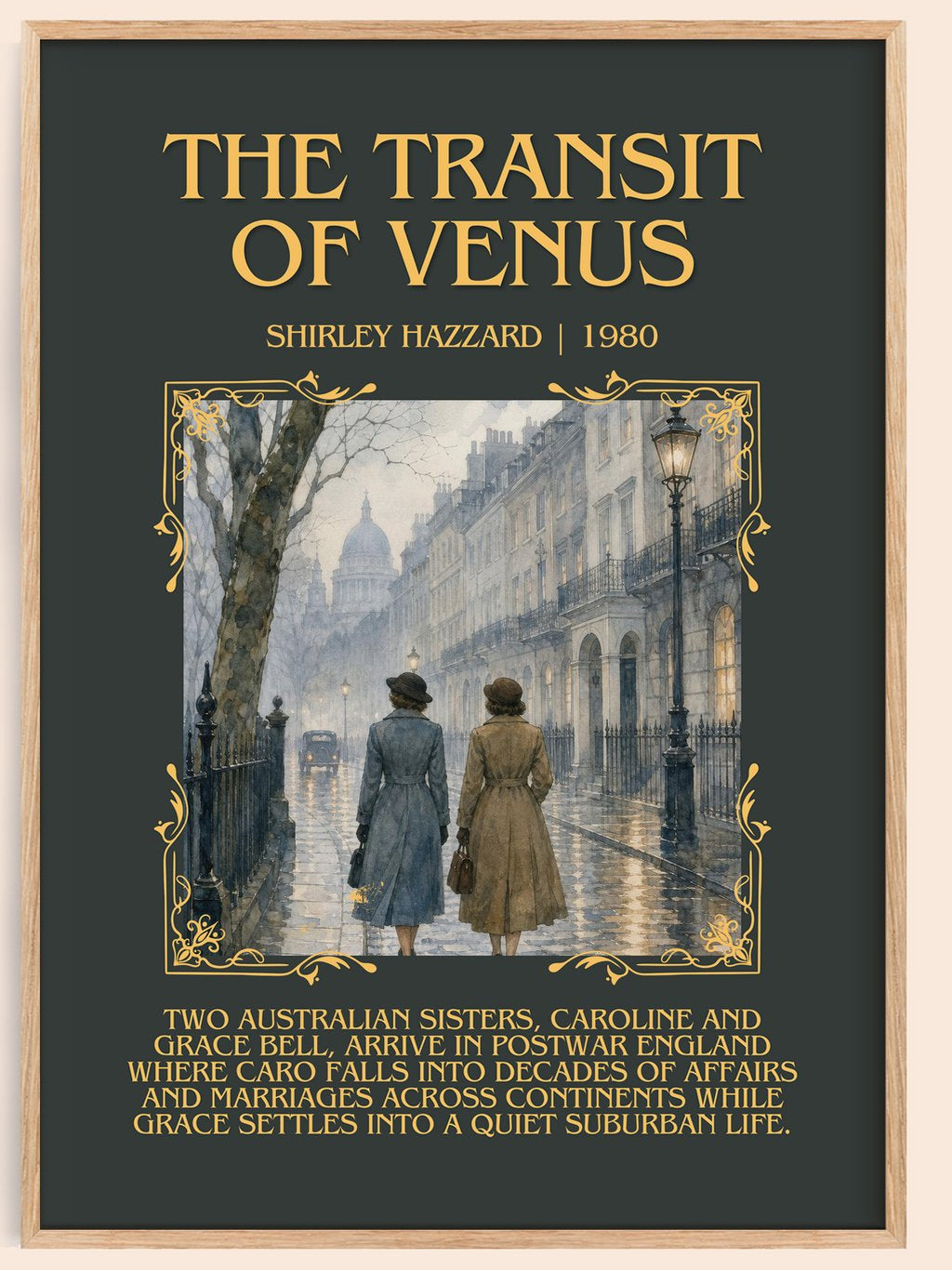 The Transit of Venus Minimalist Book Poster by Shirley Hazzard – book poster