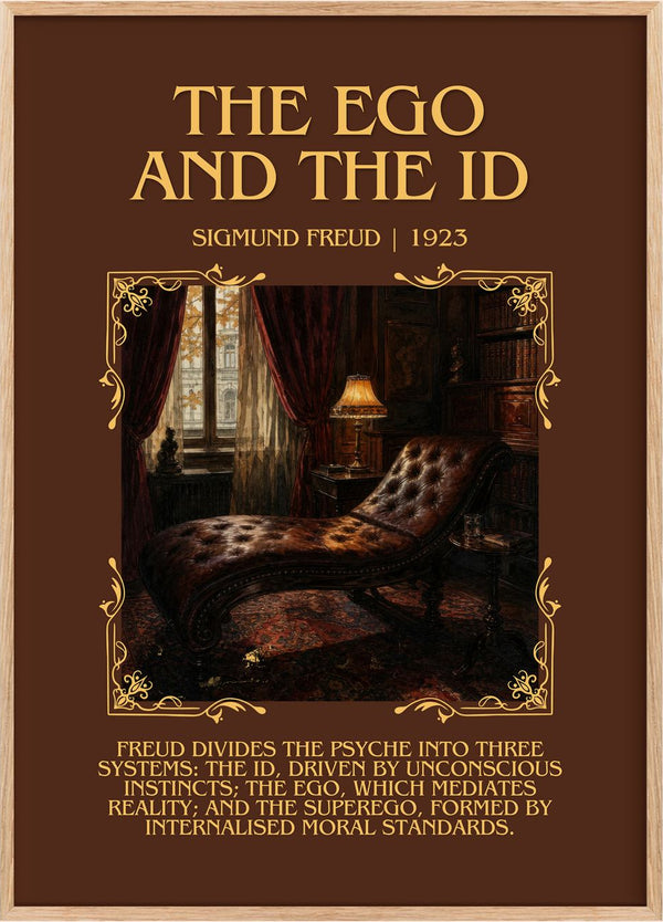 The Ego and the Id Minimalist Book Poster by Sigmund Freud