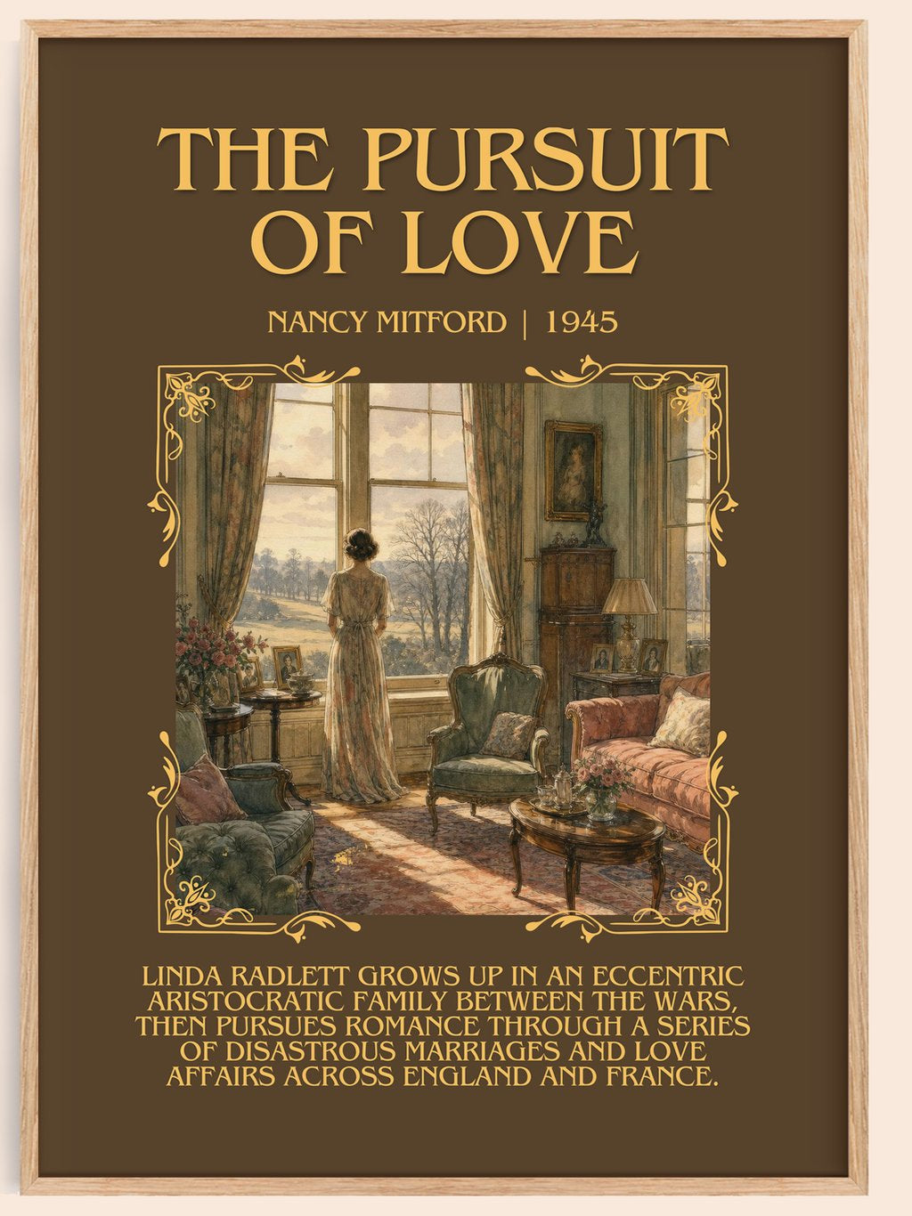 The Pursuit Of Love Minimalist Book Poster by Nancy Mitford – book poster