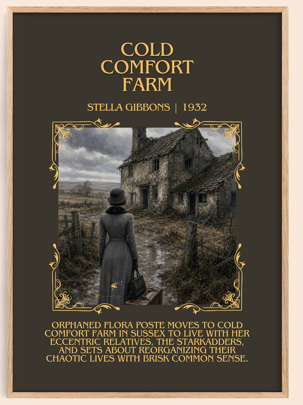 Cold Comfort Farm Minimalist Book Poster by Stella Gibbons – book poster