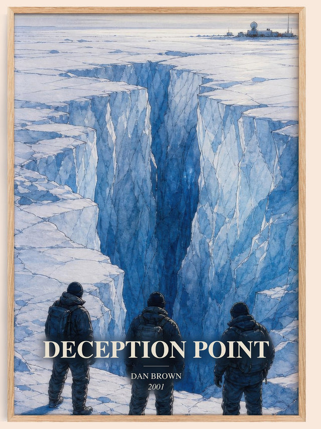 Deception Point Book Watercolour Illustration by Dan Brown