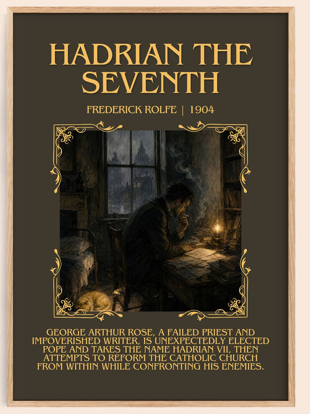 Hadrian the Seventh Minimalist Book Poster by Frederick Rolfe – book poster