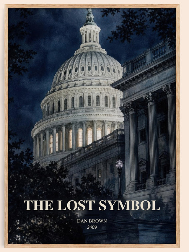 The Lost Symbol Book Watercolour Illustration by Dan Brown