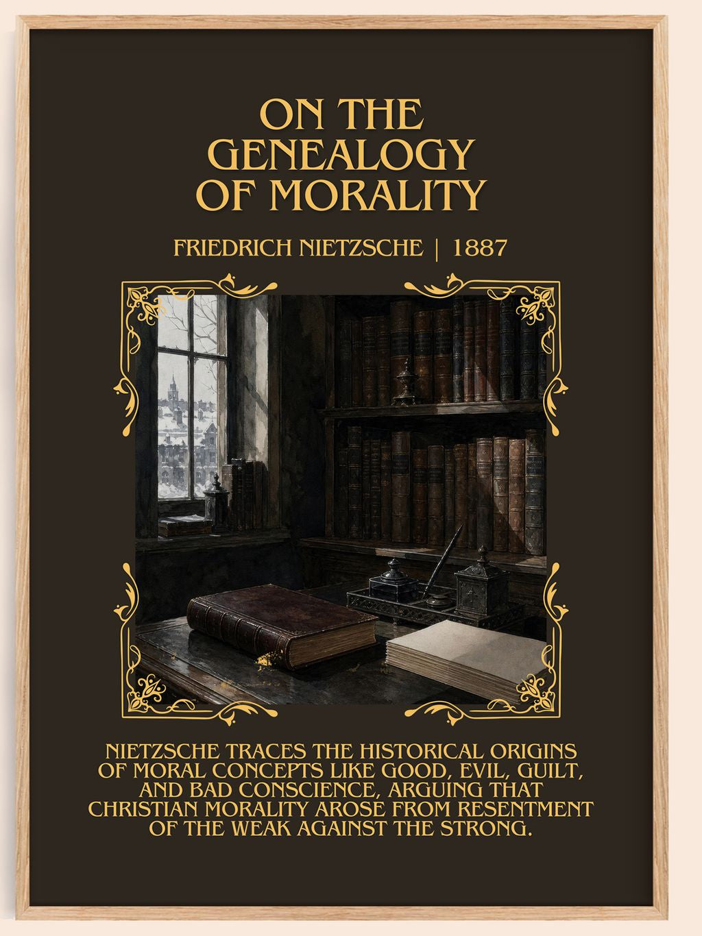 On the Genealogy of Morality Minimalist Book Poster by F. Nietzsche – book poster