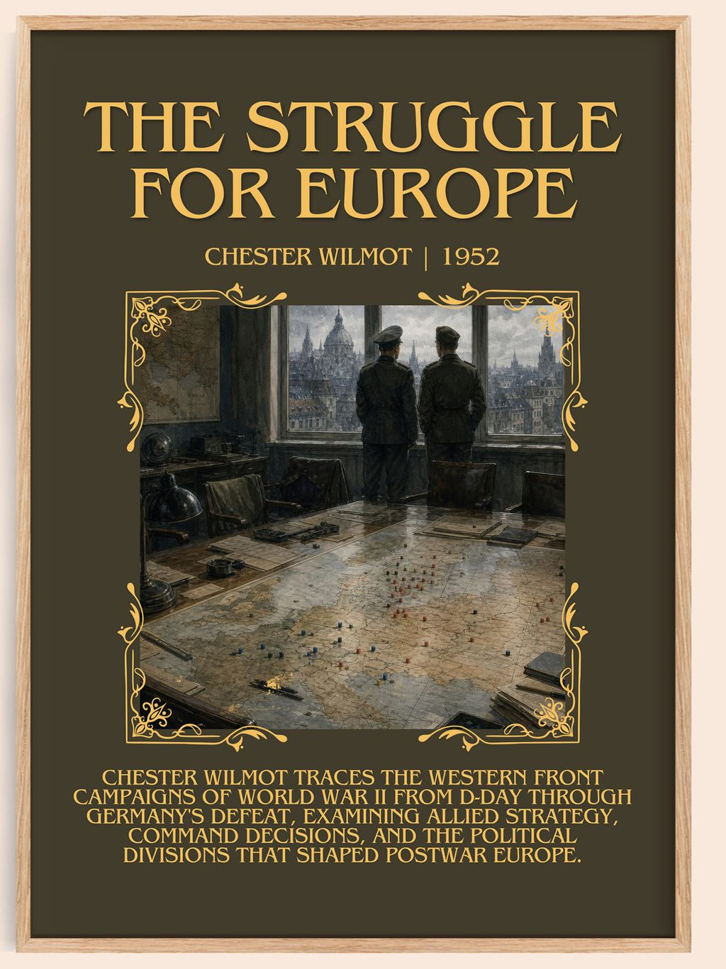 The Struggle for Europe Minimalist Book Poster by Chester Wilmot – book poster