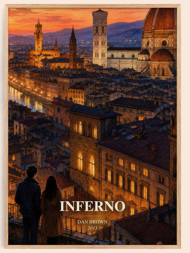 Inferno Book Watercolour Illustration by Dan Brown