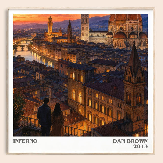 Inferno Literary Art Print by Dan Brown