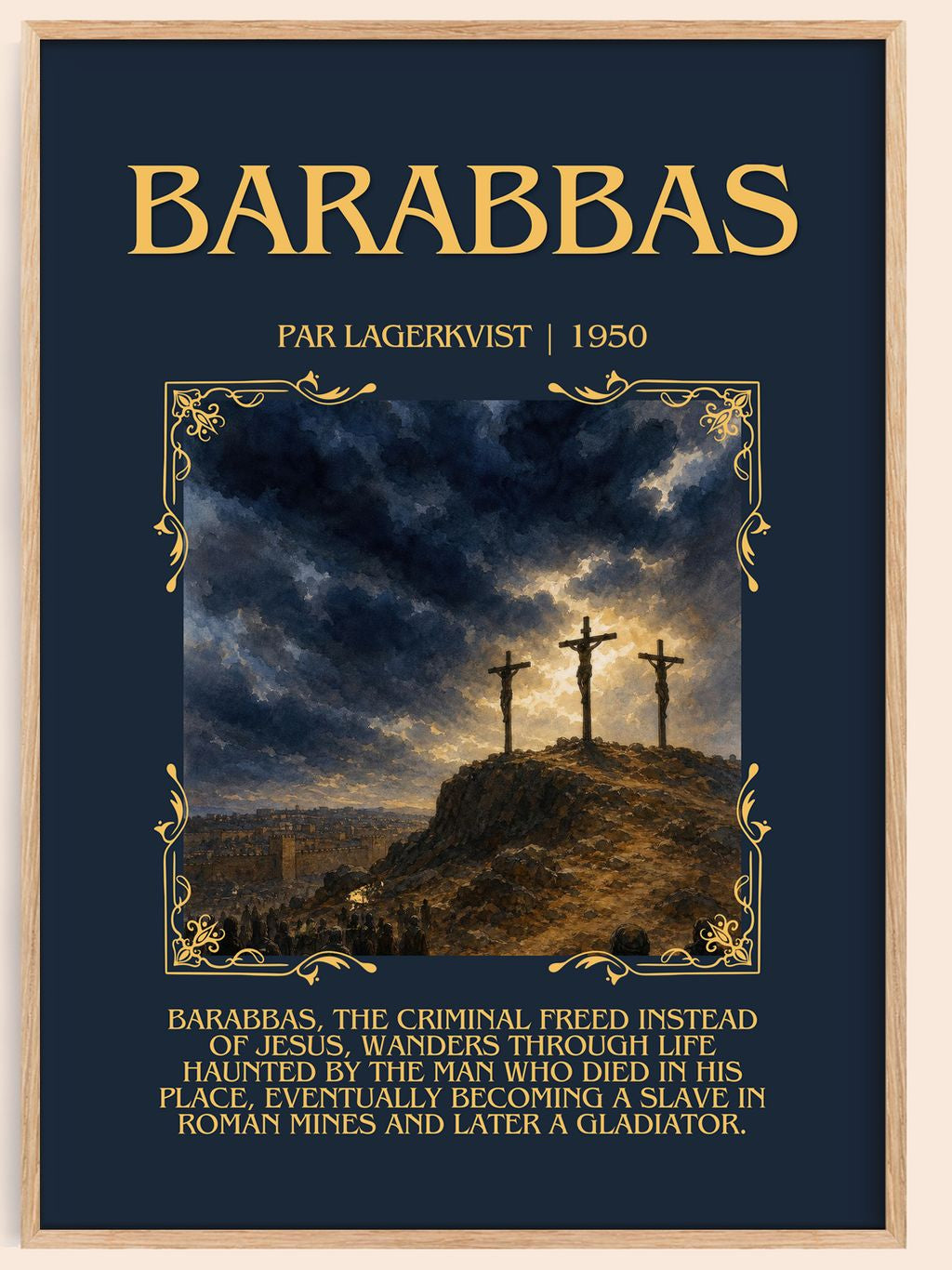 Barabbas Minimalist Book Poster by Par Lagerkvist – book poster