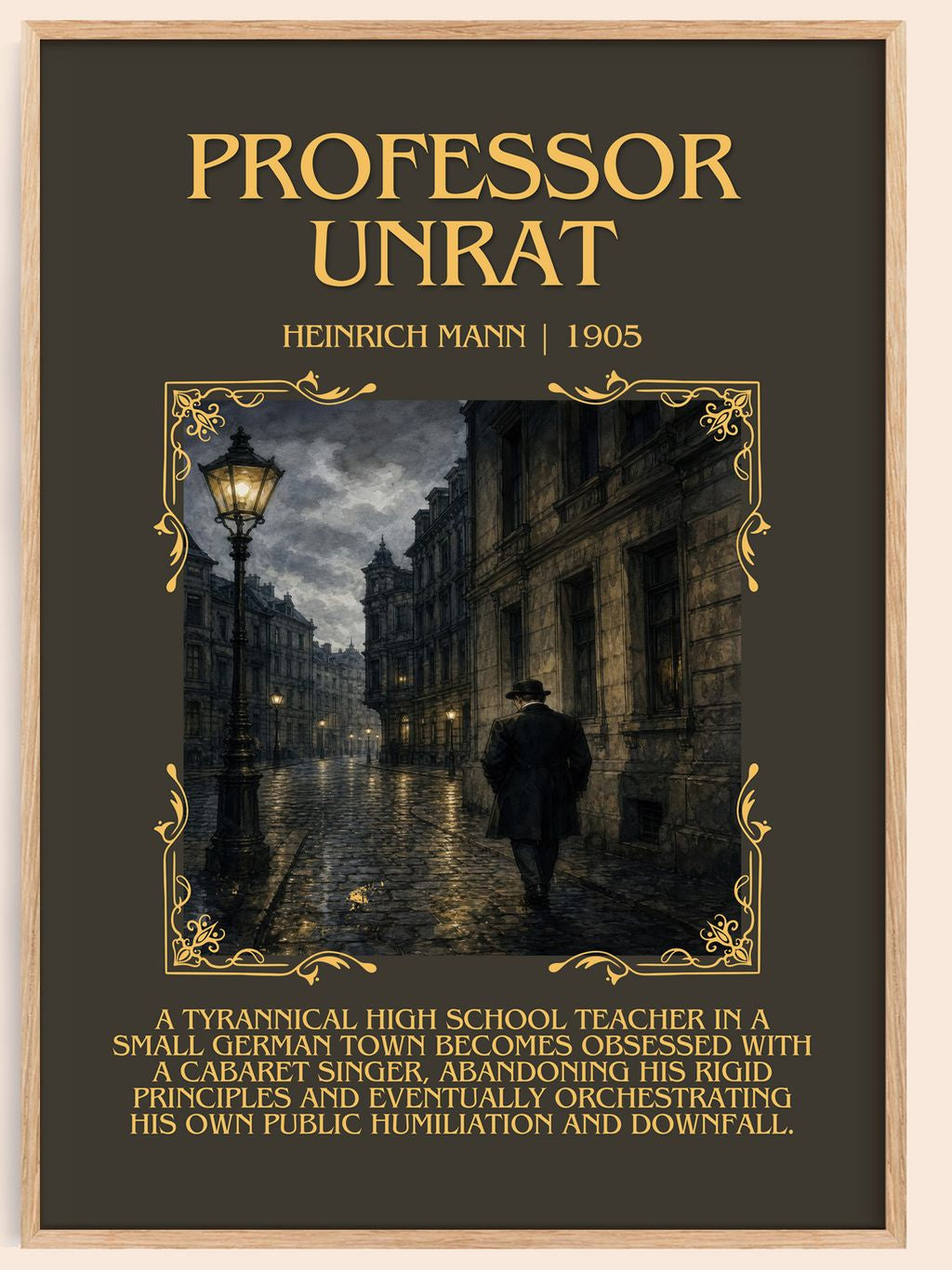 Professor Unrat Minimalist Book Poster by Heinrich Mann – book poster