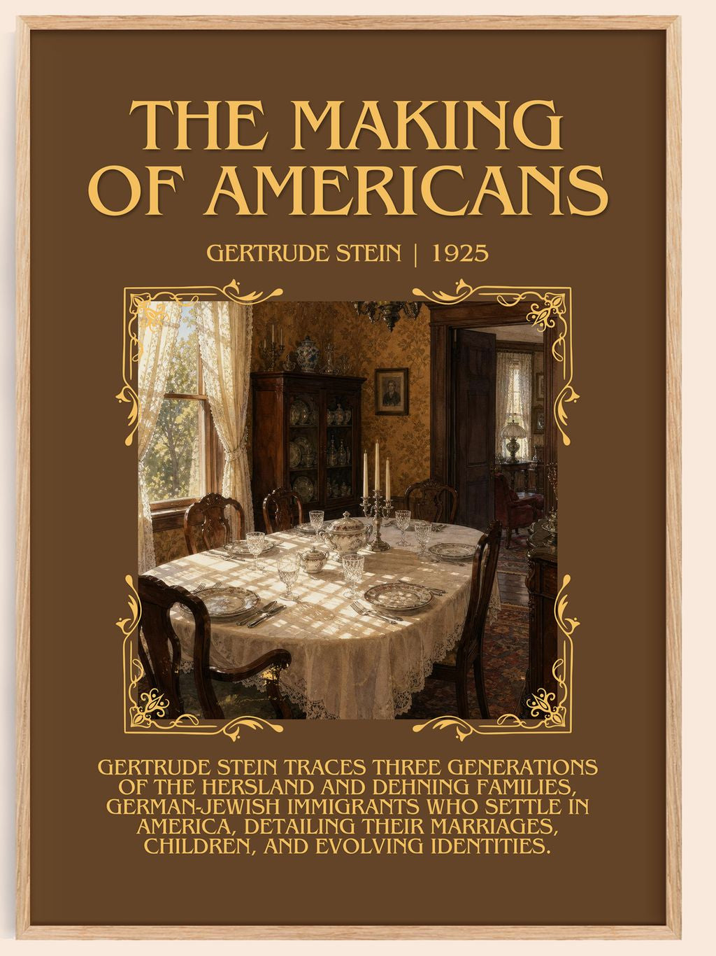 The Making of Americans Minimalist Book Poster by Gertrude Stein – book poster