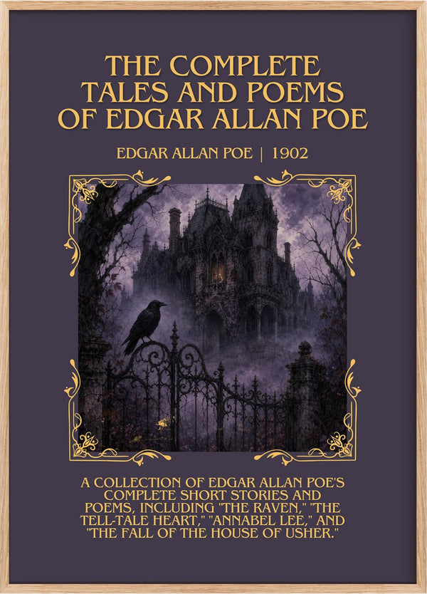 The Complete Tales and Poems of Edgar Allan Poe Minimalist Book Poster by Edgar Allan Poe
