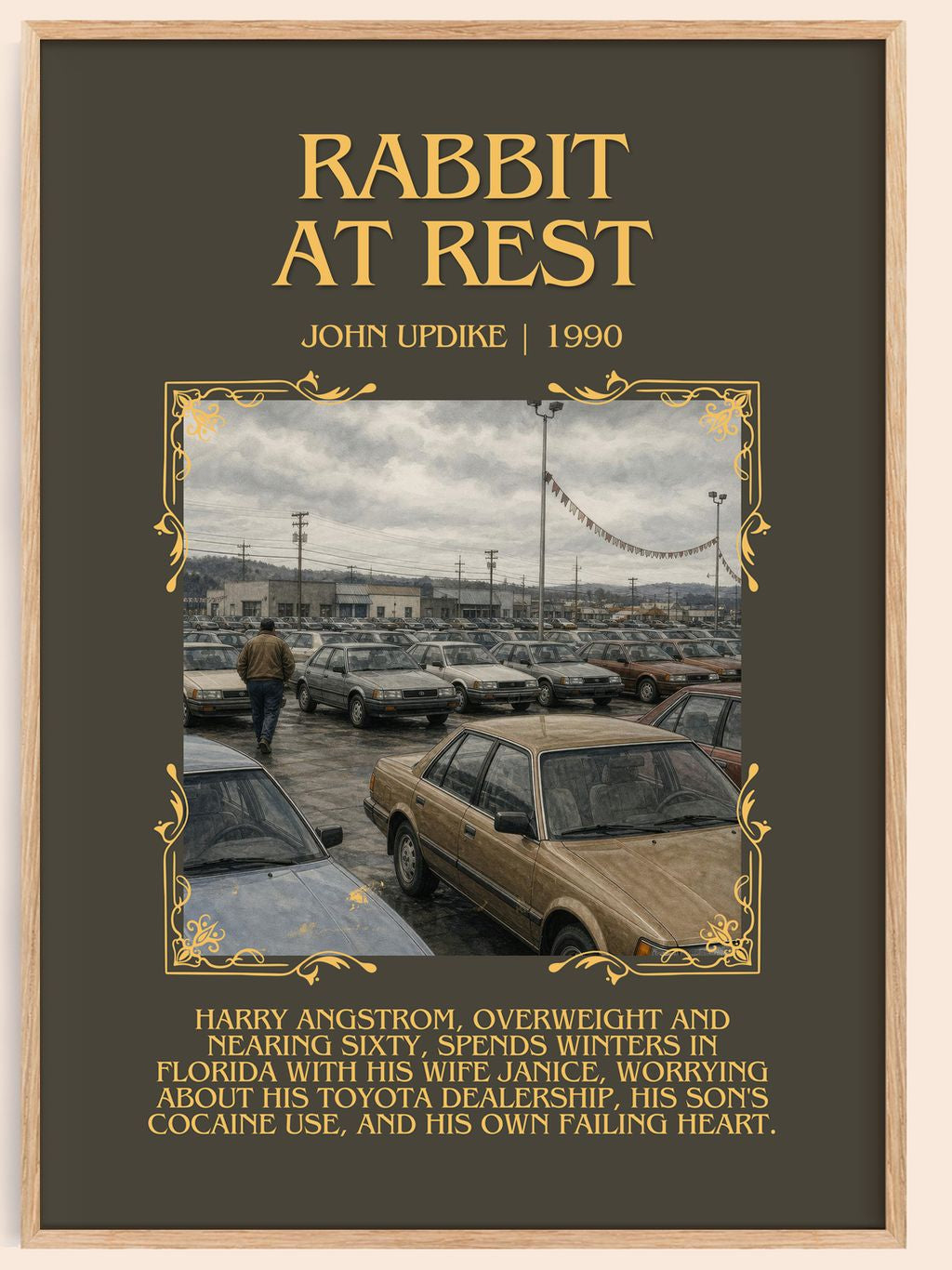 Rabbit at Rest Minimalist Book Poster by John Updike – book poster