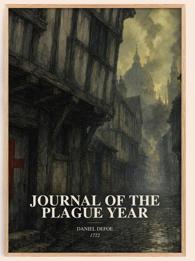 Journal Of The Plague Year Book Watercolour Illustration by D. Defoe