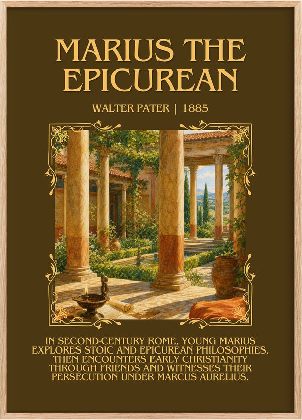 Marius the Epicurean Minimalist Book Poster by Walter Pater