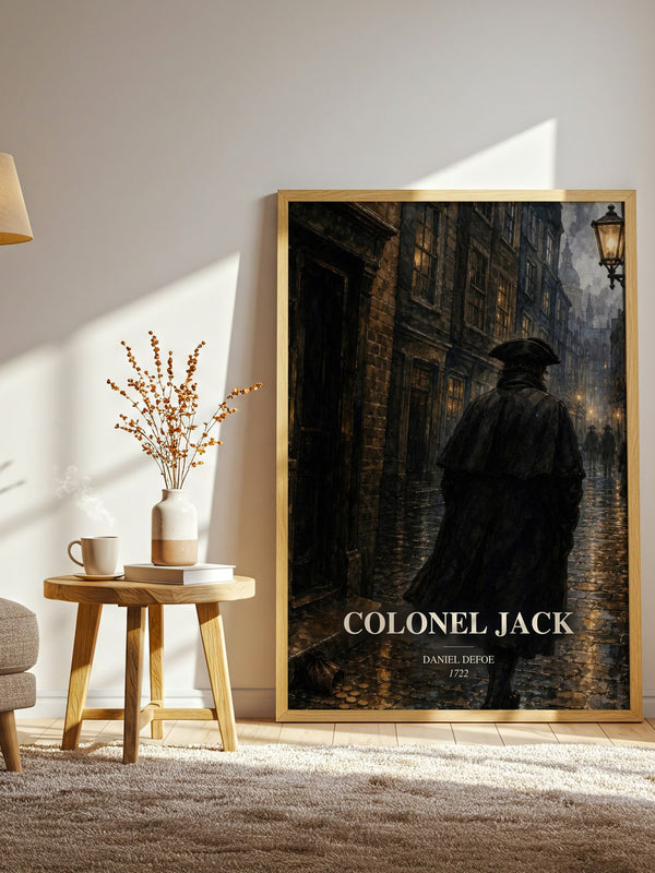 Colonel Jack watercolour print in frame leaning in hallway – adventure wall art