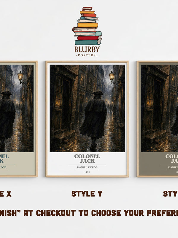 Colonel Jack book cover print in frame leaning in hallway – adventure wall art