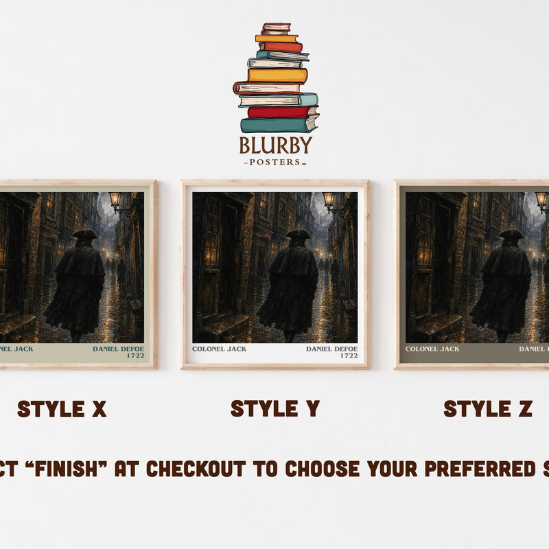 Colonel Jack literary print in frame leaning in hallway – adventure wall art