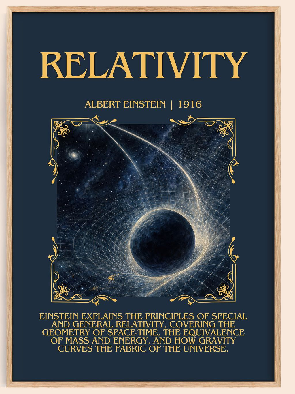 Relativity Minimalist Book Poster by Albert Einstein – book poster