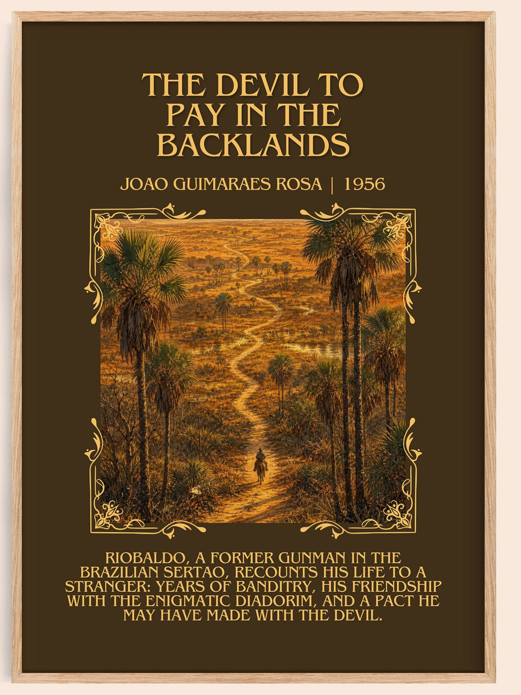 Devil to Pay in the Backlands Minimalist Book Poster by J. Rosa – book poster
