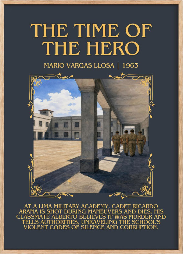 The Time of the Hero Minimalist Book Poster by Mario Vargas Llosa