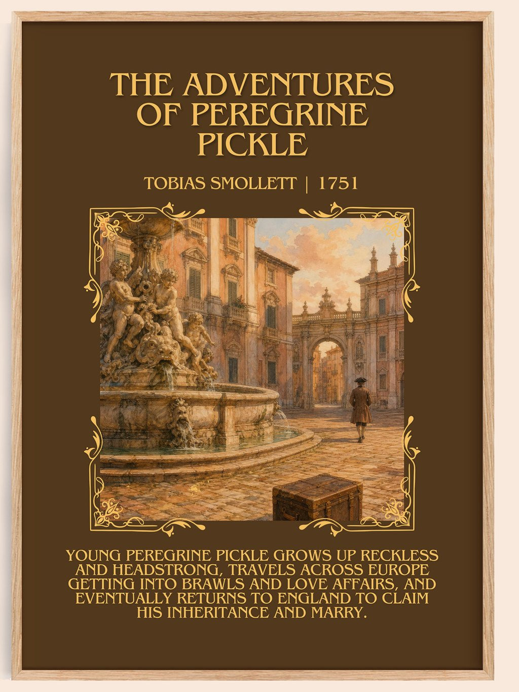 Adventures of Peregrine Pickle Minimalist Book Poster by T. Smollett – book poster