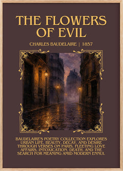 The Flowers of Evil Minimalist Book Poster by Charles Baudelaire
