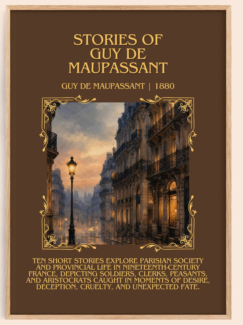Stories of Guy de Maupassant Minimalist Book Poster by G. Maupassant – book poster