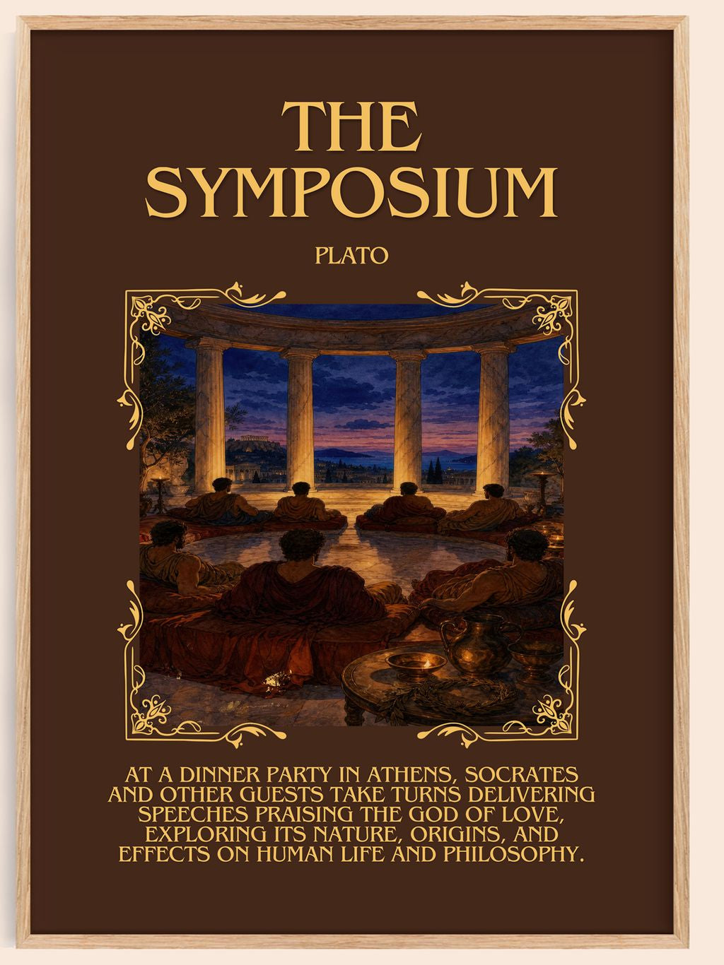 The Symposium Minimalist Book Poster by Plato – book poster