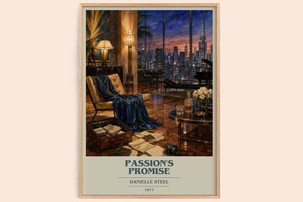 Passion'S Promise book cover book poster by Danielle Steel – framed literary art print