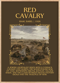 Red Cavalry Minimalist Book Poster by Isaac Babel