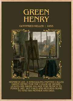 Green Henry Minimalist Book Poster by Gottfried Keller