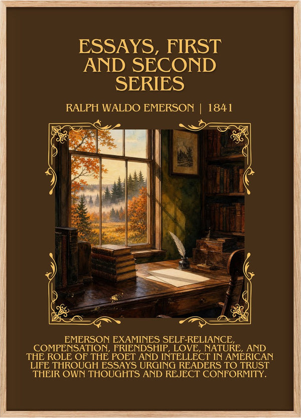 Essays, First And Second Series Minimalist Book Poster by R. Emerson