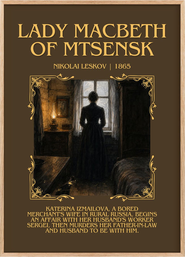 Lady Macbeth Of Mtsensk Minimalist Book Poster by Nikolai Leskov