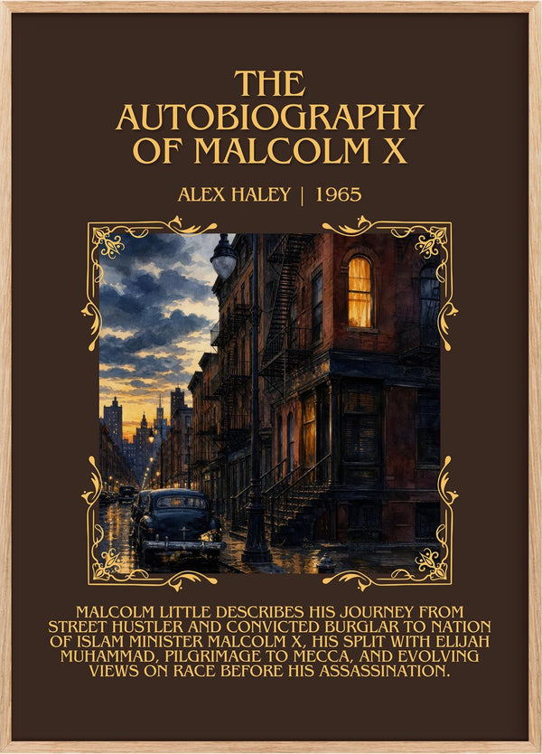 The Autobiography of Malcolm X Minimalist Book Poster by Alex Haley