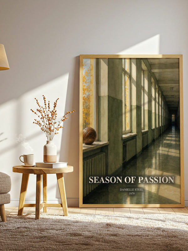 Season Of Passion watercolour print in frame leaning in hallway – romance wall art