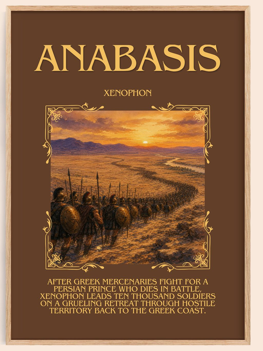 Anabasis Minimalist Book Poster by Xenophon – book poster