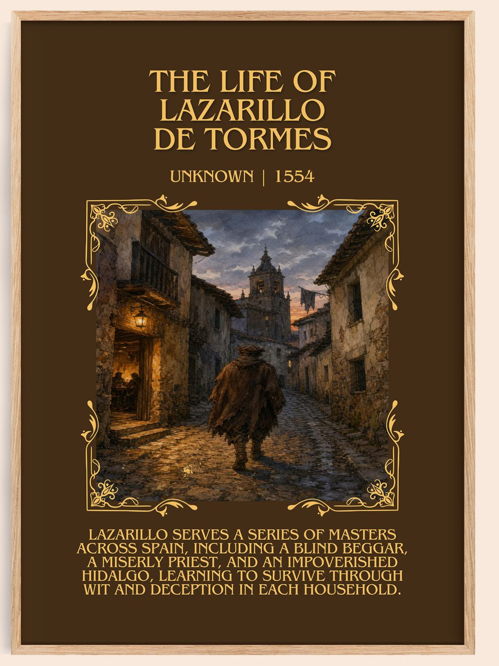 The Life of Lazarillo de Tormes Minimalist Book Poster by Unknown – book poster