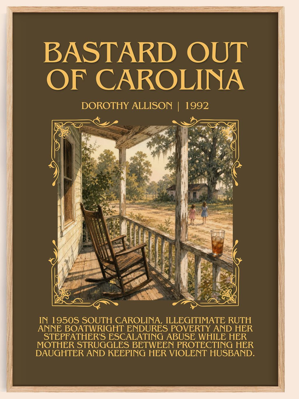 Bastard Out of Carolina Minimalist Book Poster by Dorothy Allison – book poster