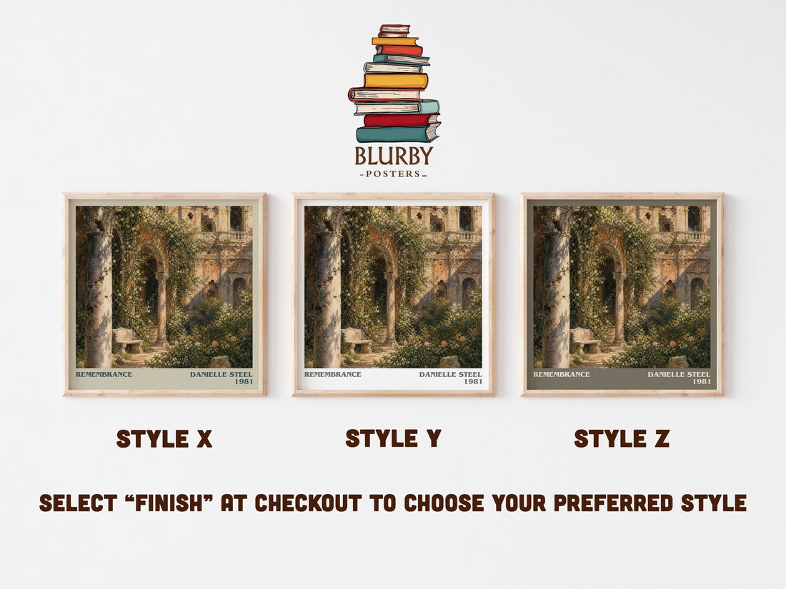 Remembrance literary print in frame leaning in hallway – romance wall art (mockup)