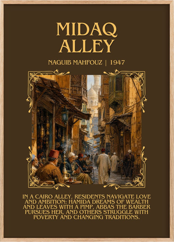 Midaq Alley Minimalist Book Poster by Naguib Mahfouz