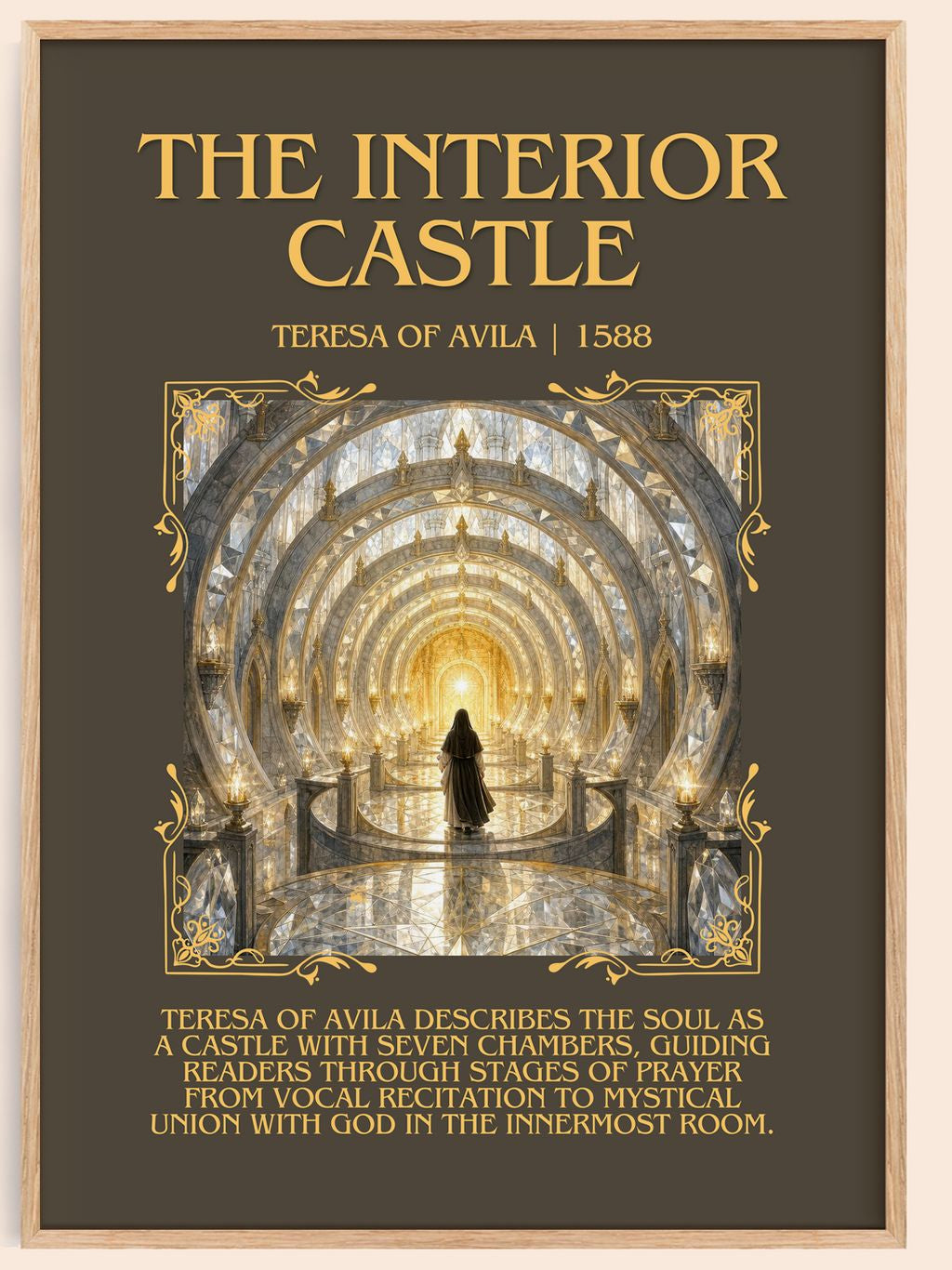 The Interior Castle Minimalist Book Poster by Teresa of Avila – book poster