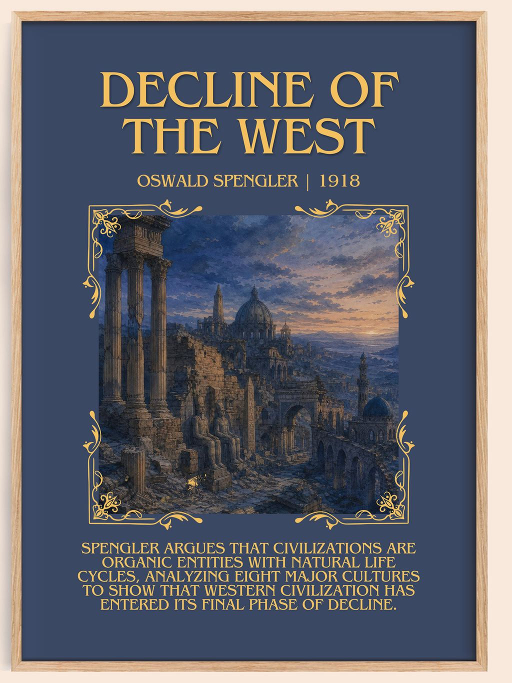 Decline of the West Minimalist Book Poster by Oswald Spengler – book poster