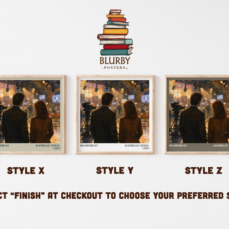 Heartbeat literary print in frame leaning in hallway – romance wall art