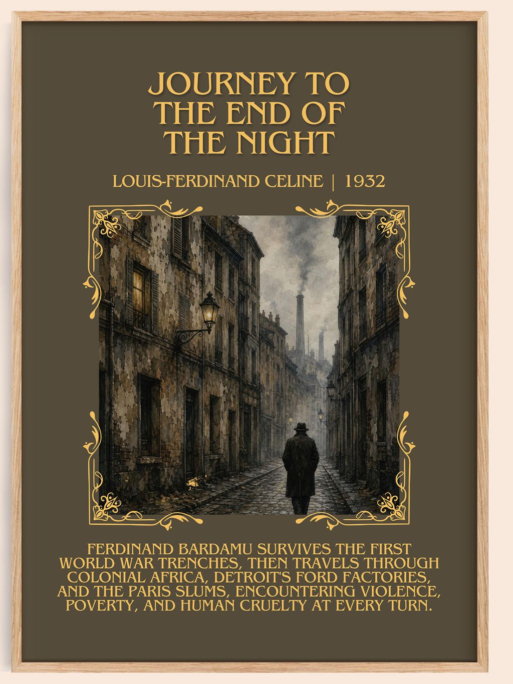 Journey to the End of The Night Minimalist Book Poster by L. Céline – book poster