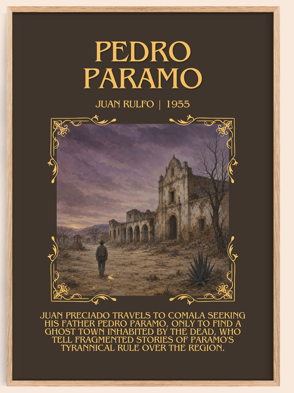 Pedro Páramo Minimalist Book Poster by Juan Rulfo – book poster