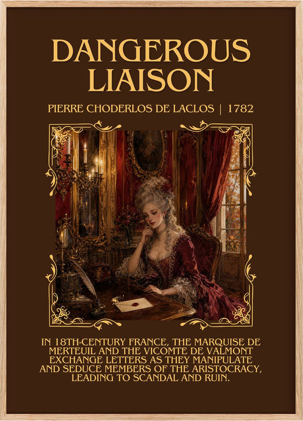 Dangerous Liaison Minimalist Book Poster by Pierre Choderlos de Laclos
