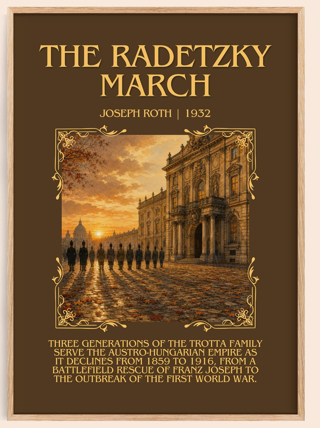 The Radetzky March Minimalist Book Poster by Joseph Roth – book poster