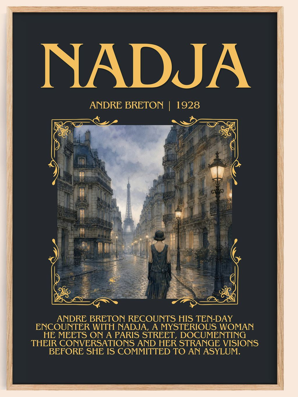 Nadja Minimalist Book Poster by André Breton – book poster
