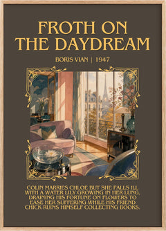 Froth on the daydream Minimalist Book Poster by Boris Vian