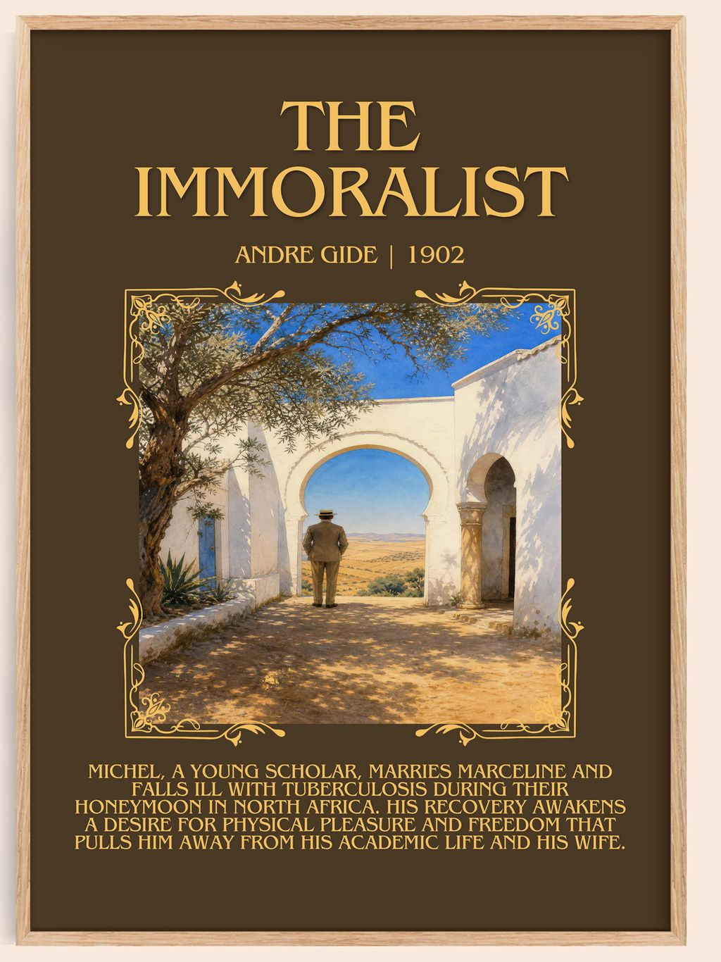 The Immoralist Minimalist Book Poster by André Gide – book poster